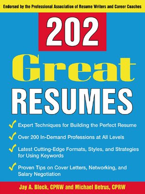 cover image of 202 Great Resumes